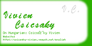 vivien csicsaky business card